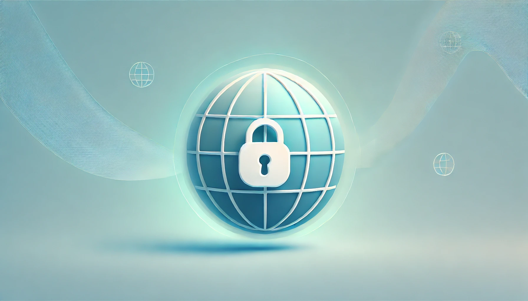 An illustration of a padlock over a globe, symbolizing the importance of VPNs for secure and global connectivity in remote work environments.