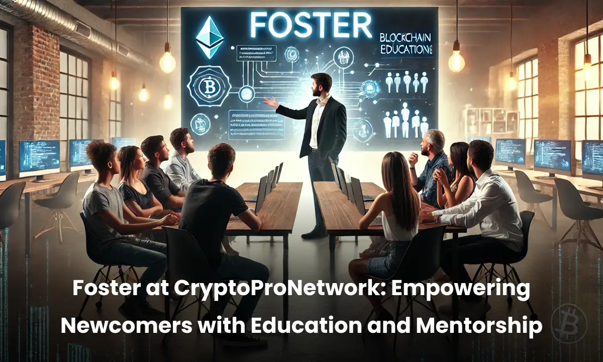 Foster at CryptoProNetwork Empowering Newcomers with Education and Mentorship